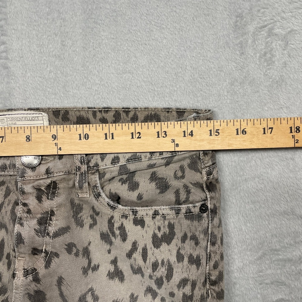 Current/Elliott The Stiletto Jeans Women 26 Grey Leopard Skinny Ankle - Picture 6 of 13